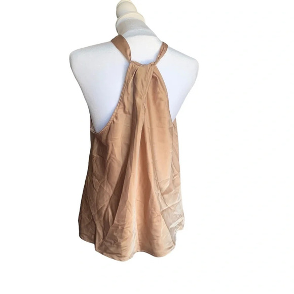 AND Now This women's medium sleeveless blouse, tan - Picture 2 of 4